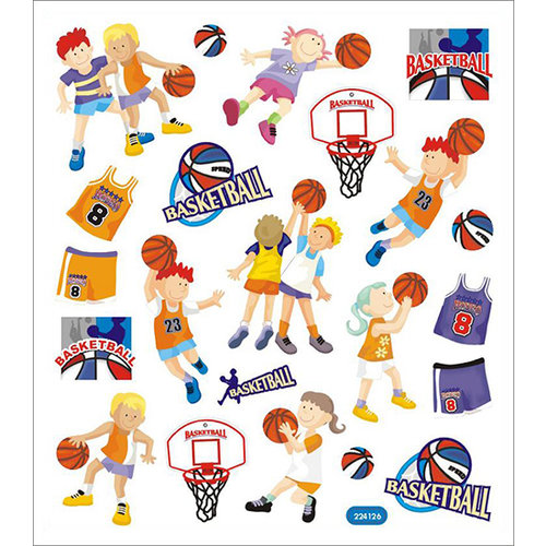 Sticker King - Clear Stickers - Basketball