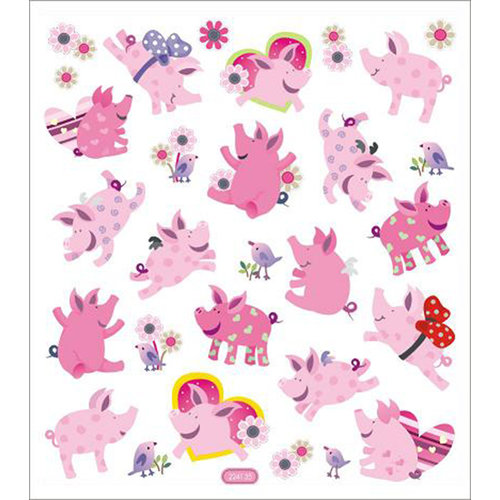 Sticker King - Clear Stickers - Pigs at Play