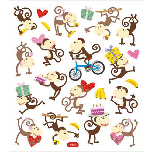 Sticker King - Clear Stickers - Love Monkeys