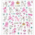 Sticker King - Clear Stickers - Poodles in Pink and White