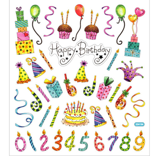 Sticker King - Clear Stickers - Happy Birthday Celebration