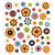 Sticker King - Cardstock Stickers - Orange Flowers