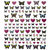 Sticker King - Clear Stickers - Butterflies and Hearts