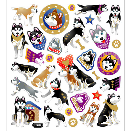 Sticker King - Clear Stickers - Huskies