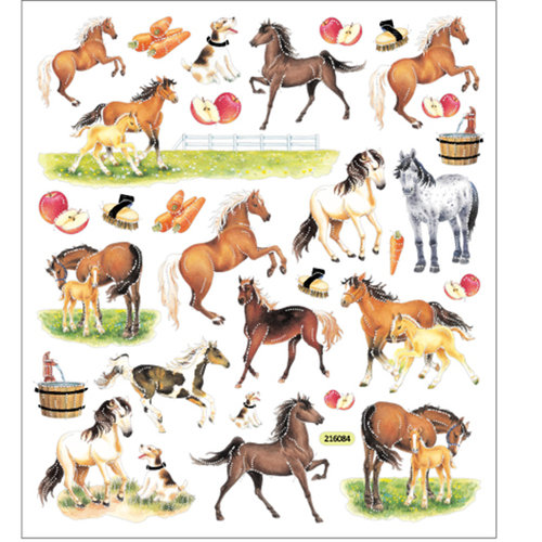 Sticker King - Cardstock Stickers - Horses on Farm