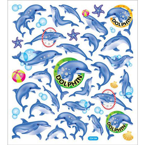 Sticker King - Clear Stickers - Dolphin Fun