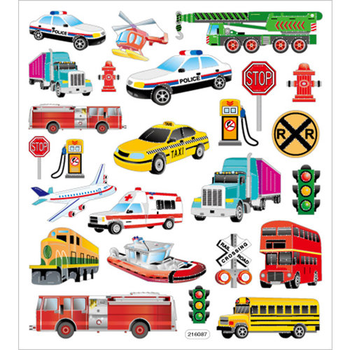 Sticker King - Cardstock Stickers - Transportation
