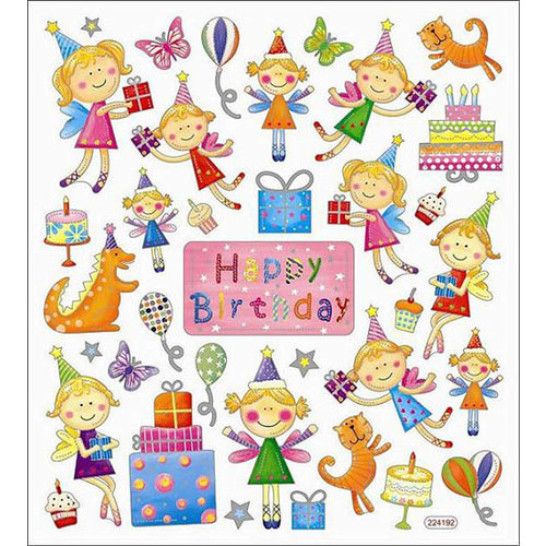 Sticker King - Clear Stickers - Birthday Fairies