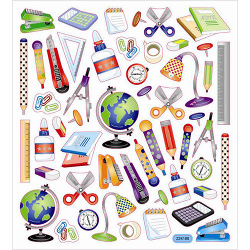 Sticker King - Clear Stickers - School Icons