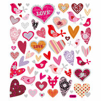 Sticker King - Cardstock Stickers - Love Birds with Hearts