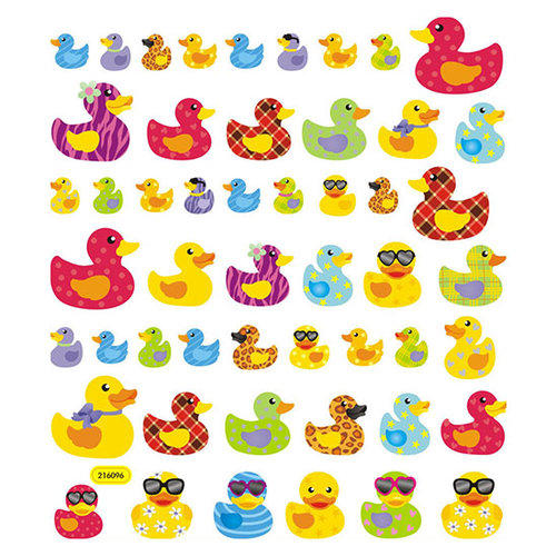 Sticker King - Cardstock Stickers - Multi-patterned Ducks