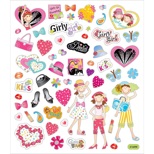 Sticker King - Cardstock Stickers - Girly Girls