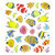 Sticker King - Clear Stickers with Foil Accents - Tropical Fish