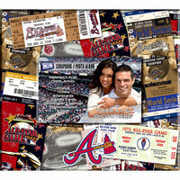 That's My Ticket - Major League Baseball Collection - 8 x 8 Postbound Scrapbook and Photo Album - Atlanta Braves