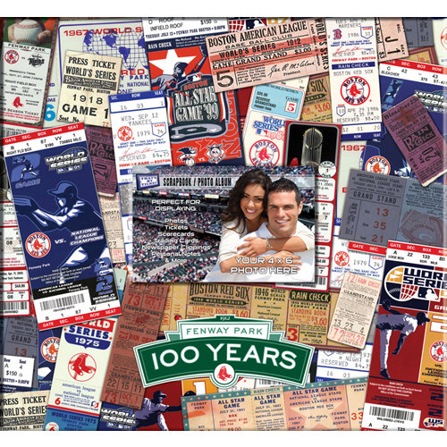 That's My Ticket - Major League Baseball Collection - 12 x 12 Postbound Scrapbook and Photo Album - Boston Red Sox - Fenway Park - 100th Anniversary