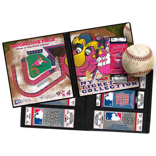 That's My Ticket - Major League Baseball Collection - 8 x 8 Mascot Ticket Album - Cleveland Indians - Slider