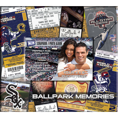 That's My Ticket - Major League Baseball Collection - 8 x 8 Postbound Scrapbook and Photo Album - Chicago White Sox