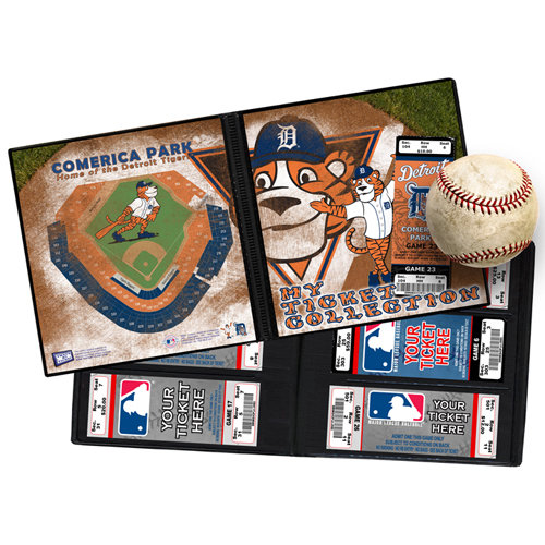 That's My Ticket - Major League Baseball Collection - 8 x 8 Mascot Ticket Album - Detroit Tigers - Paws