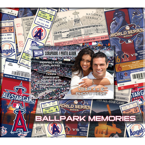 That's My Ticket - Major League Baseball Collection - 8 x 8 Postbound Scrapbook and Photo Album - Los Angeles Angels