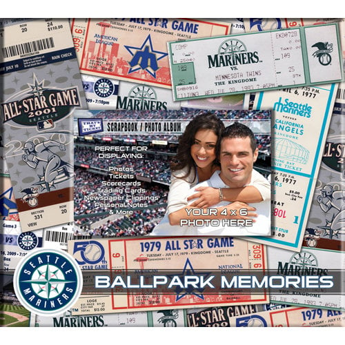 That's My Ticket - Major League Baseball Collection - 8 x 8 Postbound Scrapbook and Photo Album - Seattle Mariners