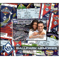 That's My Ticket - Major League Baseball Collection - 8 x 8 Postbound Scrapbook and Photo Album - Tampa Bay Rays