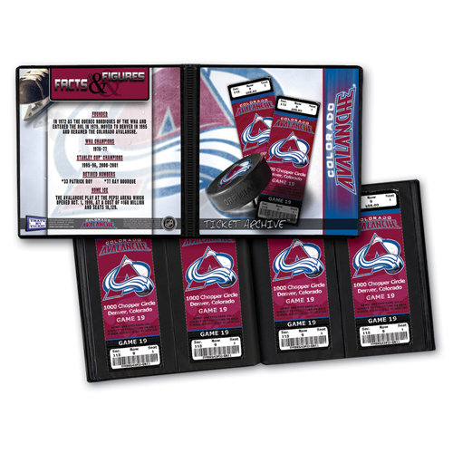 That's My Ticket - National Hockey League Collection - 8 x 8 Ticket Album - Colorado Avalanche