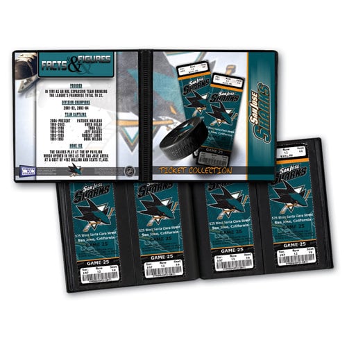 That's My Ticket - National Hockey League Collection - 8 x 8 Ticket Album - San Jose Sharks