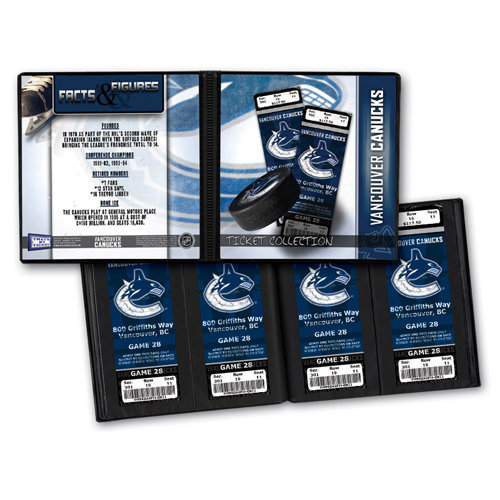 That's My Ticket - National Hockey League Collection - 8 x 8 Ticket Album - Vancouver Canucks