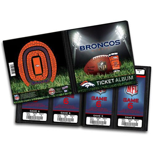 That's My Ticket - National Football League Collection - 8 x 8 Ticket Album - Denver Broncos