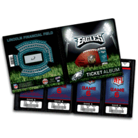 That's My Ticket - National Football League Collection - 8 x 8 Postbound Scrapbook and Photo Album - Philadelphia Eagles