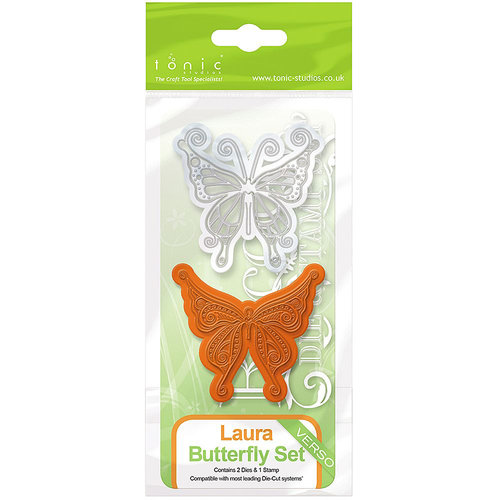 Tonic Studios - Rococo Dies and Stamp Set - Butterfly Laura