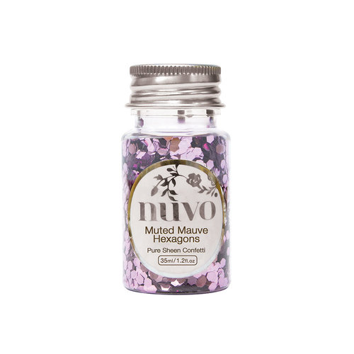 Nuvo - Arabian Nights Collection - Pure Sheen Confetti - Mixed Mauve Hexagons