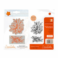 Tonic Studios - Delicate Detail Collection - Cling Mounted Rubber Stamps - Floral Flourish