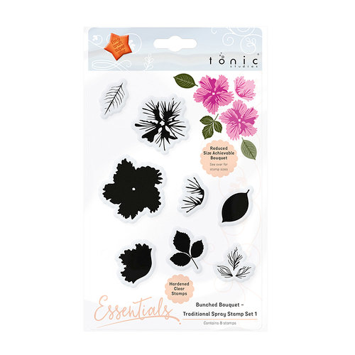 Tonic Studios - Bunched Bouquet Collection - Clear Acrylic Stamps - Traditional Spray - One