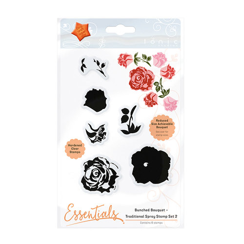 Tonic Studios - Bunched Bouquet Collection - Clear Acrylic Stamps - Traditional Spray - Two