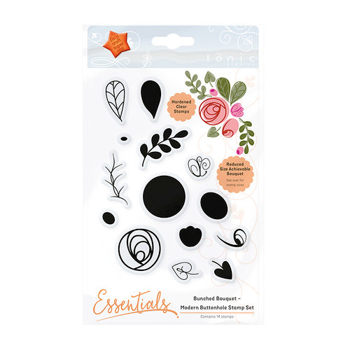 Tonic Studios - Bunched Bouquet Collection - Clear Acrylic Stamps - Modern Buttonhole