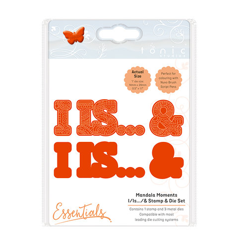 Tonic Studios - Mandala Moments Collection - Dies and Cling Mounted Rubber Stamps - I, Is, Ampersand