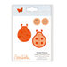 Tonic Studios - Mandala Moments Collection - Dies and Cling Mounted Rubber Stamps - Ladybug