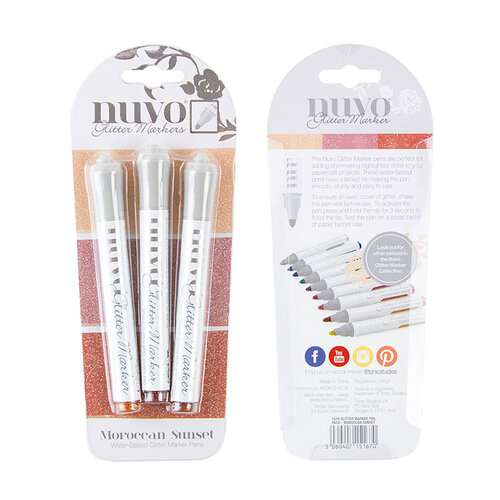 Nuvo - Glitter Markers - Moroccan Sunset - 3 Marker Set