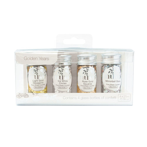 Nuvo - Pure Sheen Confetti - Golden Years - 4 Pack