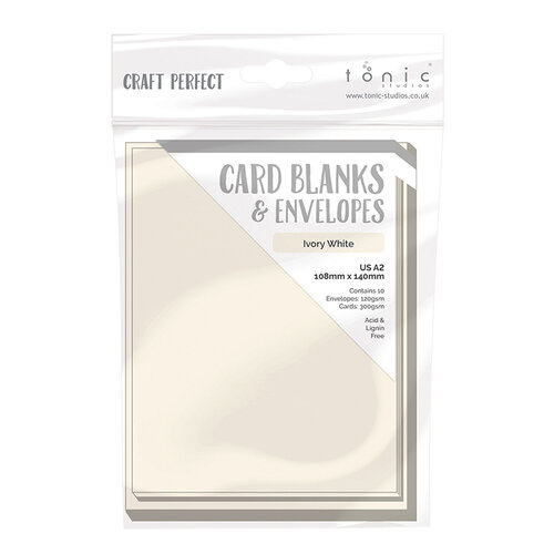 Tonic Studios - Craft Perfect - Card Blanks - Ivory White - A2