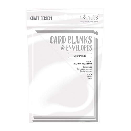 Tonic Studios - Craft Perfect - Card Blanks - Bright White - 5 x 7