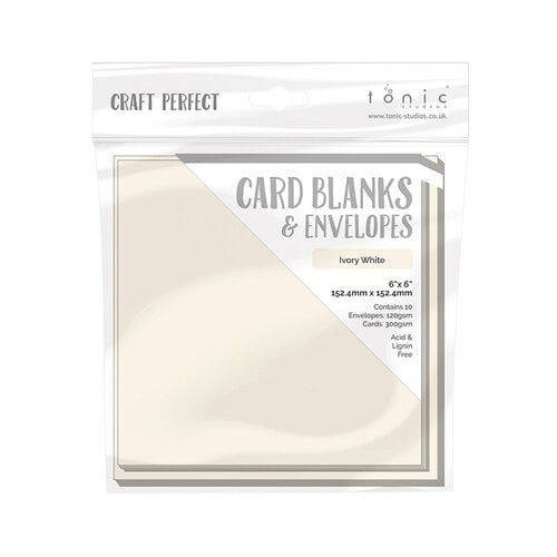 Tonic Studios - Craft Perfect - Card Blanks - Ivory White - 6 x 6