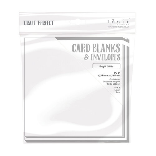 Tonic Studios - Craft Perfect - Card Blanks - Bright White - 7 x 7