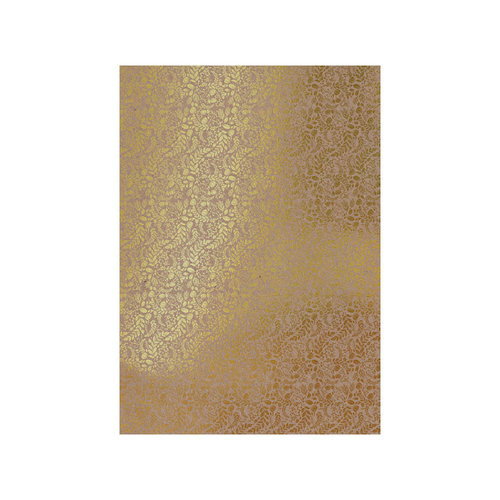 Tonic Studios - Craft Perfect - Foiled Kraft Card - A4 - Golden Blossom - 5 Pack
