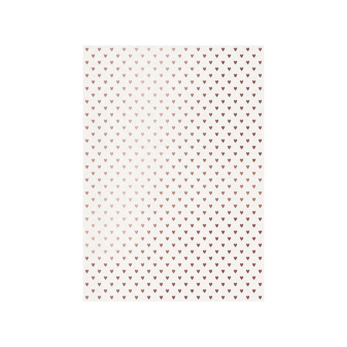 Tonic Studios - Craft Perfect - Foiled Kraft Card - A4 - Rose Gold Hearts - 5 Pack