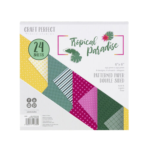 Tonic Studios - Tropical Paradise Collection - Craft Perfect - 6 x 6 Patterned Paper Pad