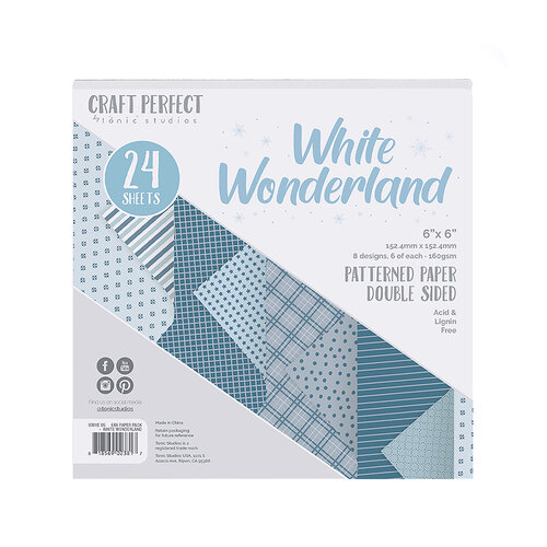 Tonic Studios - White Wonderland Collection - Craft Perfect - 6 x 6 Patterned Paper Pad
