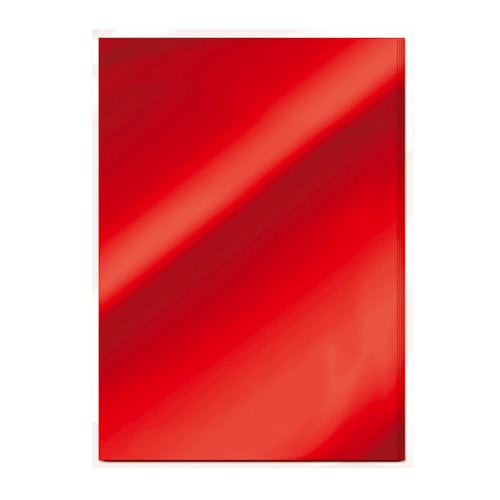 Tonic Studios - 8.5 x 11 Cardstock - Mirror Card - Gloss - Ruby Red - 5 Pack
