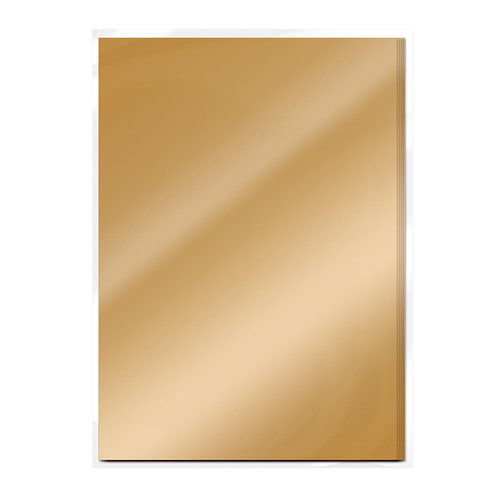 Tonic Studios - 8.5 x 11 Cardstock - Mirror Card - Gloss - Harvest Gold - 5 Pack